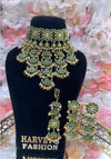 Samaira Kundan Green Necklace Set