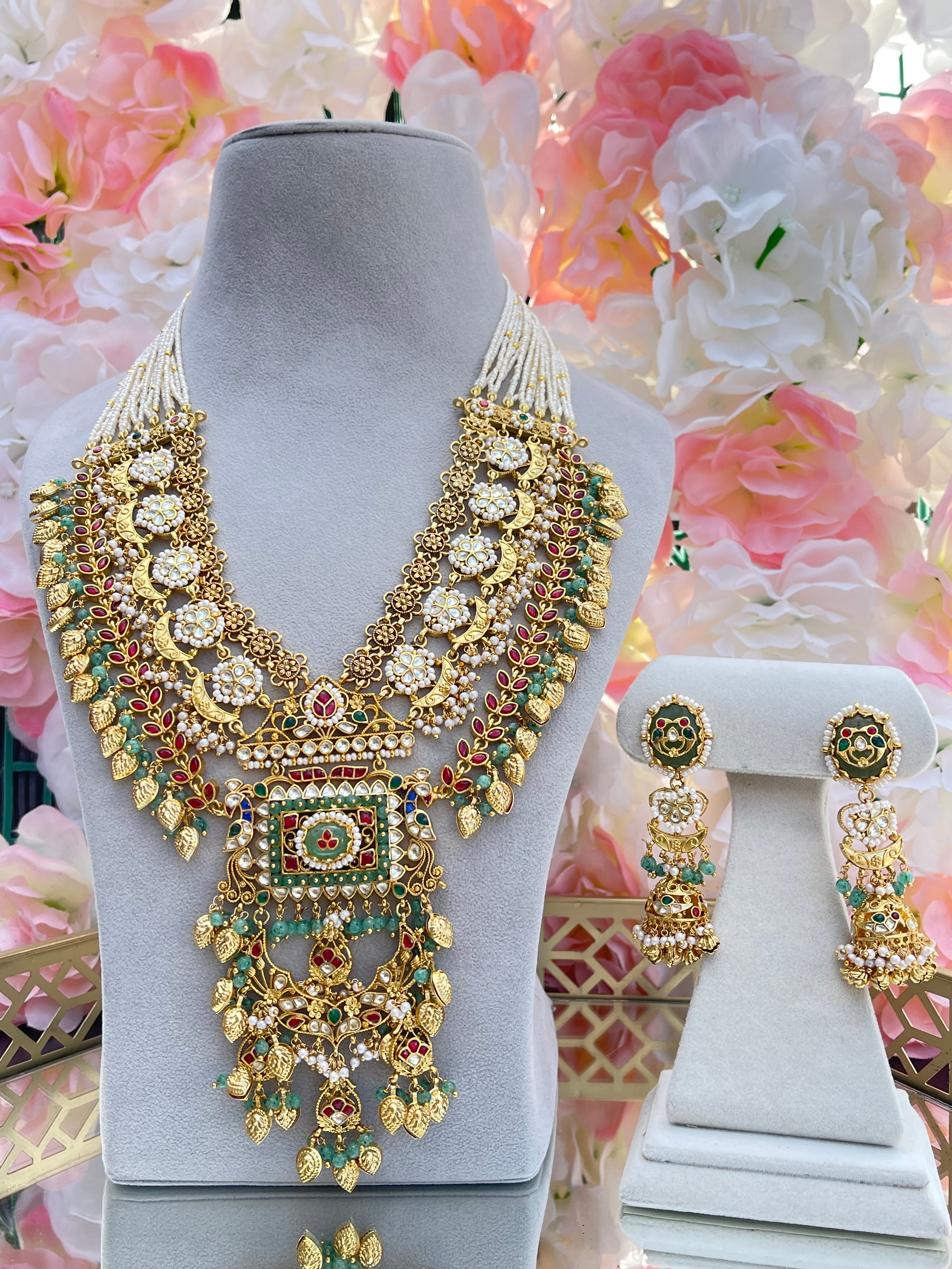 Premium quality Pachi Kundan doublet stone set