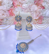 Preet Blue Jhumki Tikka Set