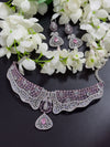 Rose cut stone necklace