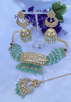 Harveer Mint Kundan Set