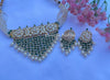 Dilreet Green/White Pachi Kundan Set