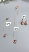Bracket necklace & earrings