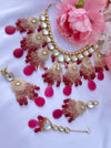 Narinder Hot Pink Kundan Bridal Set