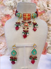 Saroj Deep Red Kundan Choker Set