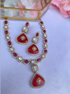 Vanshika Ruby Moissanite Necklace Set