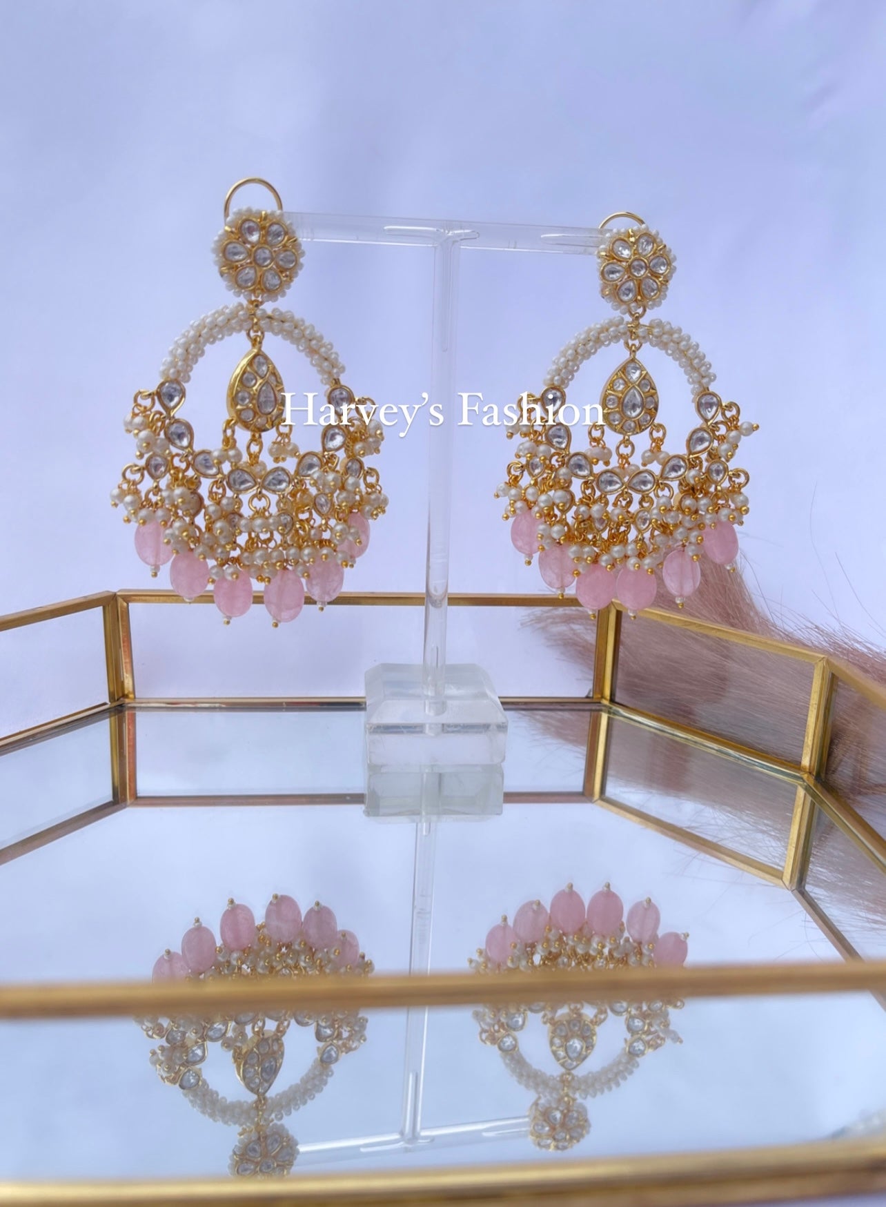 Devika Pink Uncut Earring