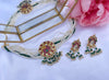 Green/Hot Pink Pachi Kundan Choker Set