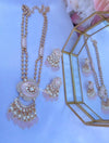 Uncut Kundan Pink Long Necklace Set