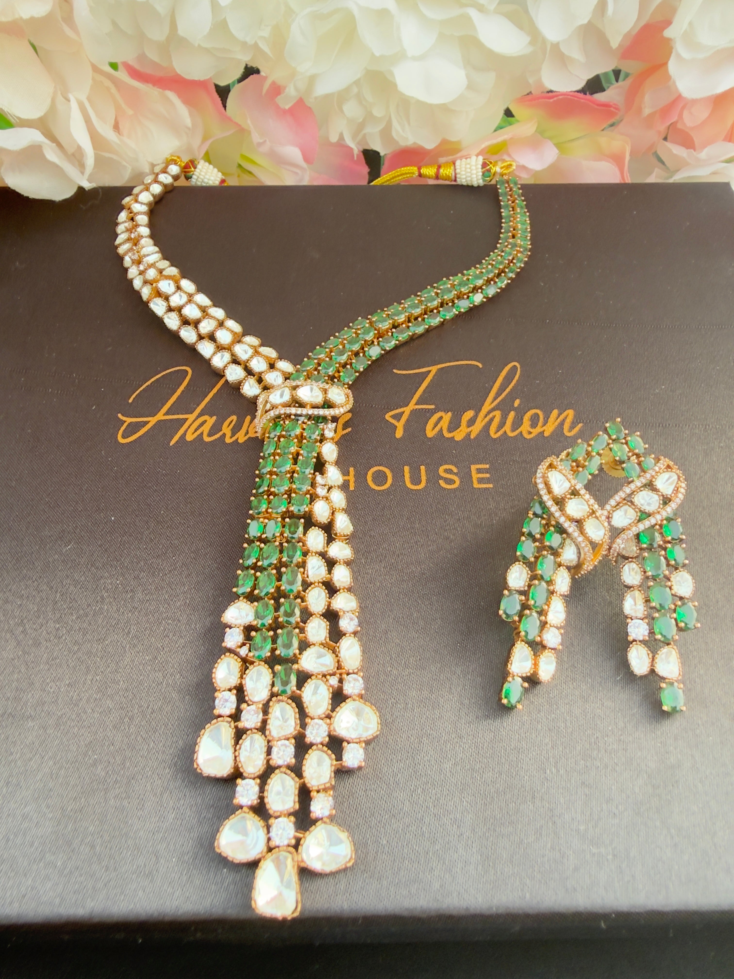 Moissanite designer necklace set