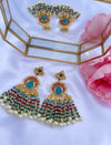 Sky blue Pachi Kundan Earring