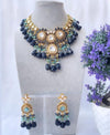 Blue Kundan Set