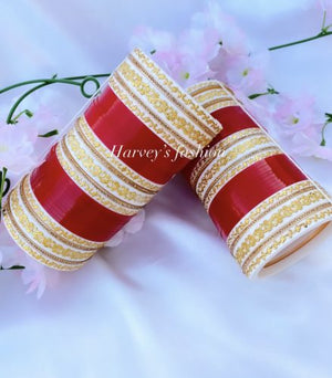 Hasreet Red Bridal Choora