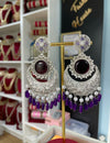 Advika Silver/Purple Earring