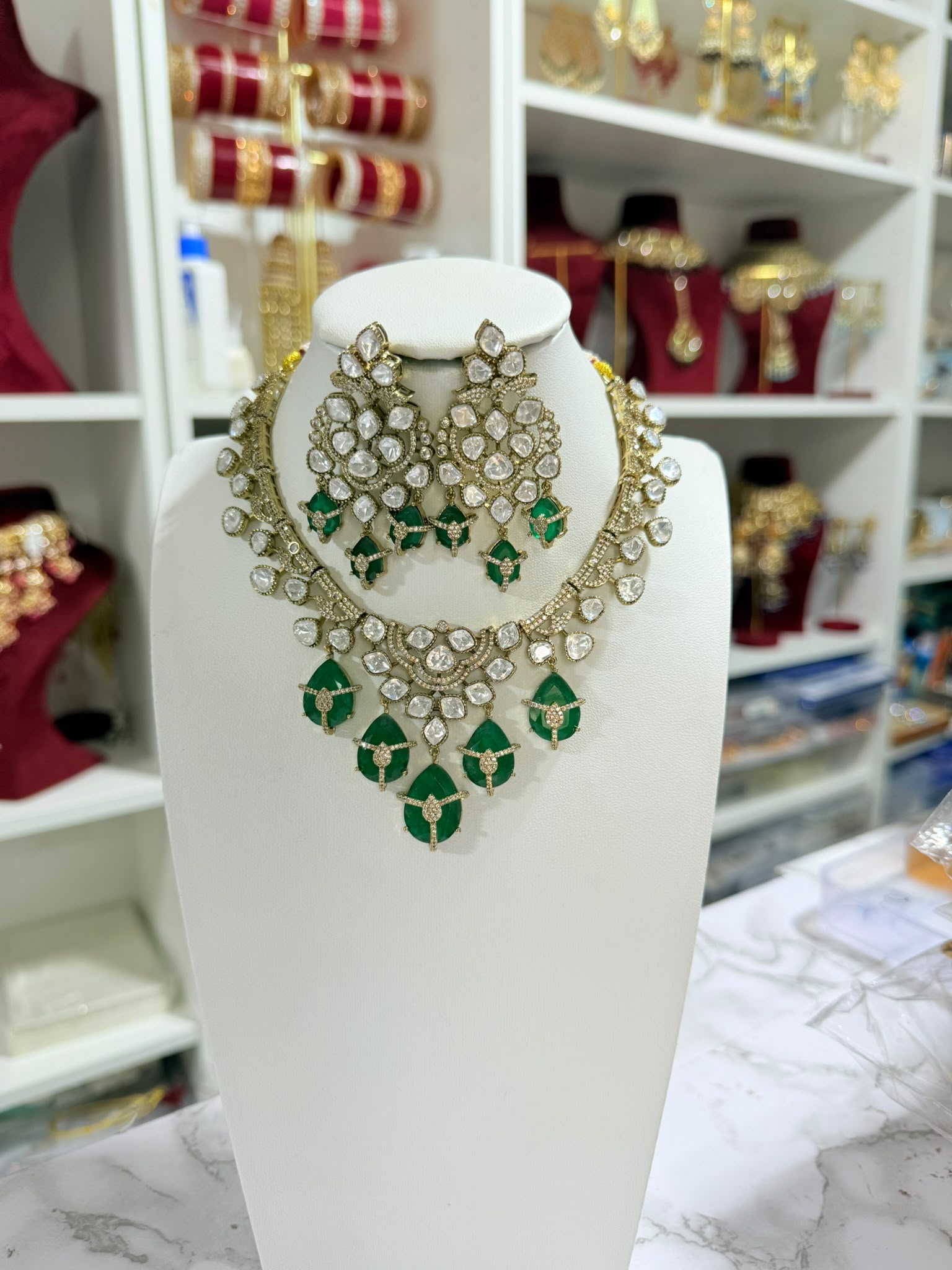 Moissanite necklace set