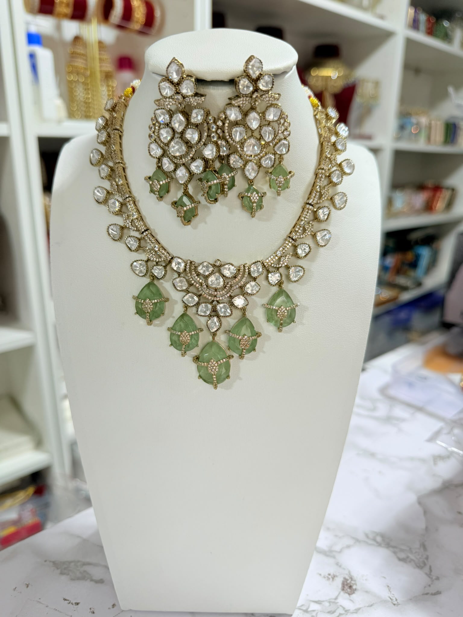 Moissanite necklace set