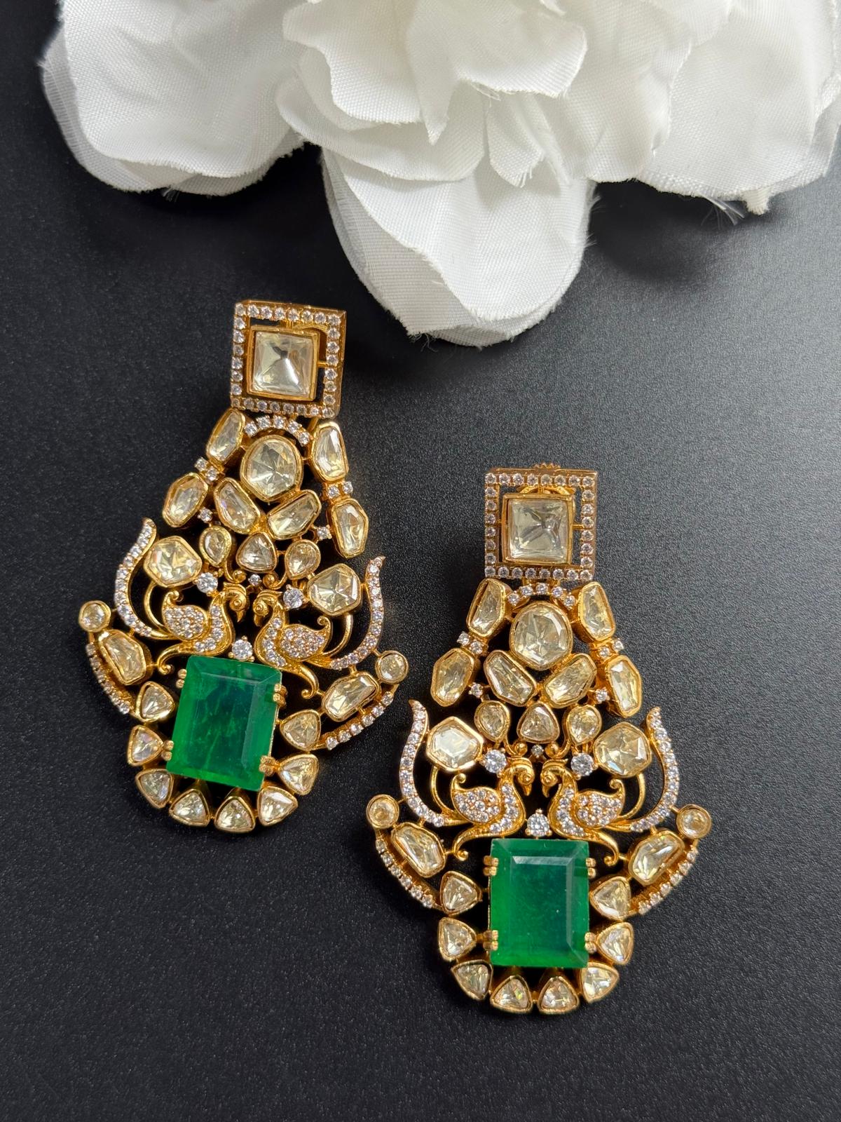 Kajal premium quality green earring